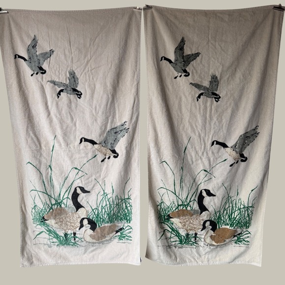 R.A. Briggs Other - Vintage R.A. Briggs Canadian Geese Bath Towel Set 2 Cotton Made in USA Wildlife